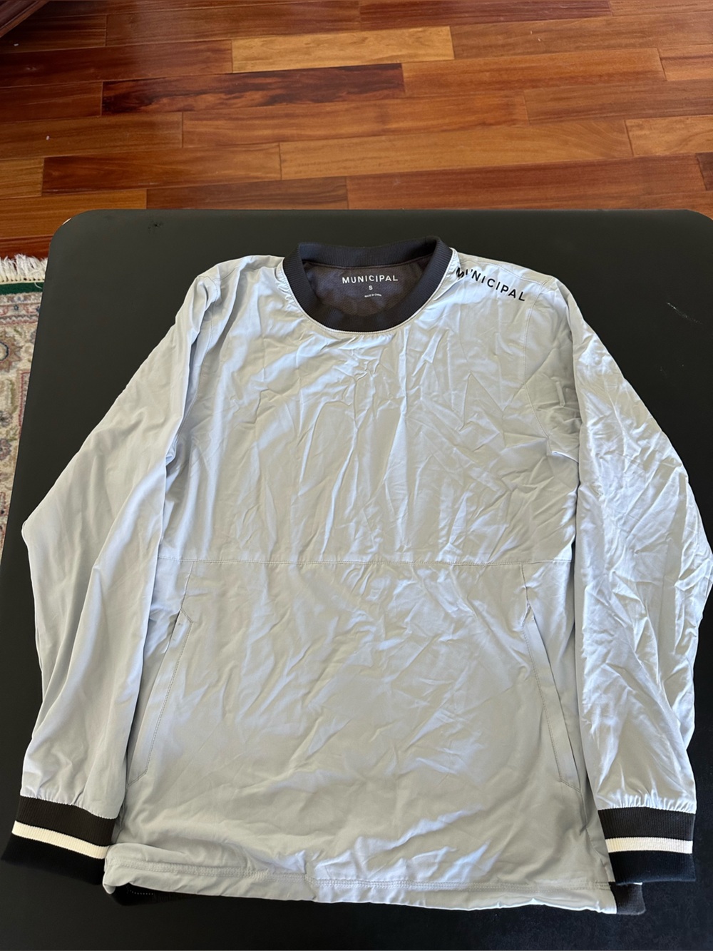 Municipal Men's Light Gray Long Sleeve Crew Jacket Waste Management Open Size S